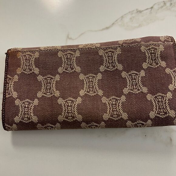 Celine Canvas Long Wallet Vintage Brown - Picture 4 of 12